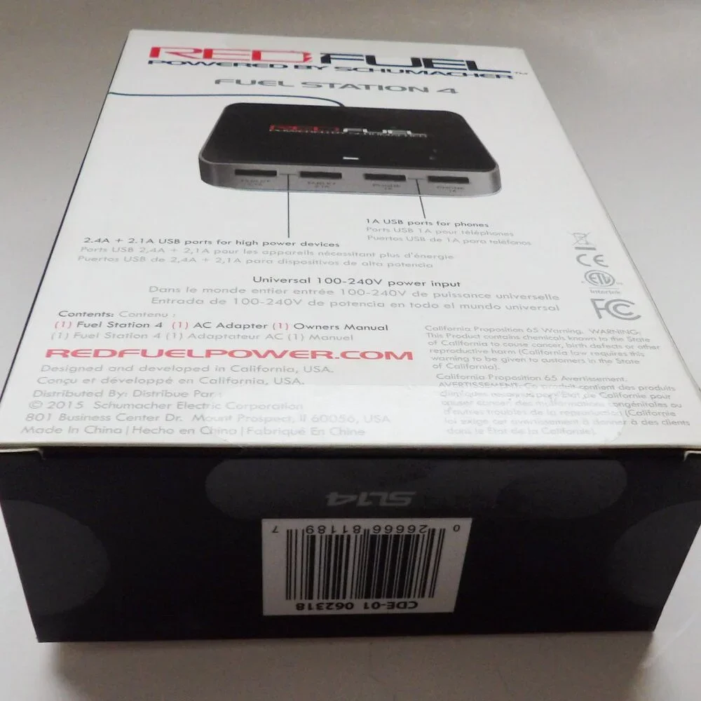 Red Fuel 4 Device Charging Station Brand New Charge Phones & Tablets